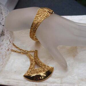 Trifari Confetti Necklace and Bracelet 70s